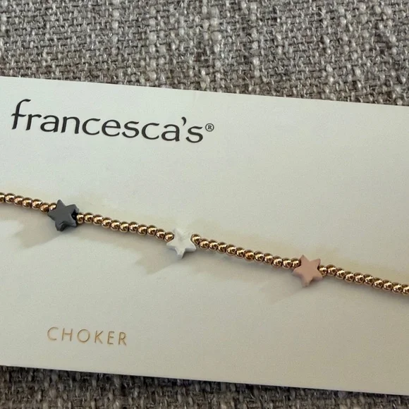 Francesca's Collections Gold and Silver Star choker - Picture 3 of 3